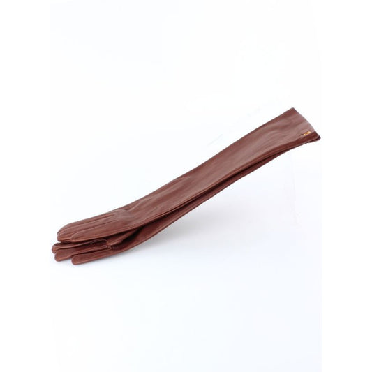 Gants longs femme 6” – Tabac ou Marron Foncé – Doublés soie