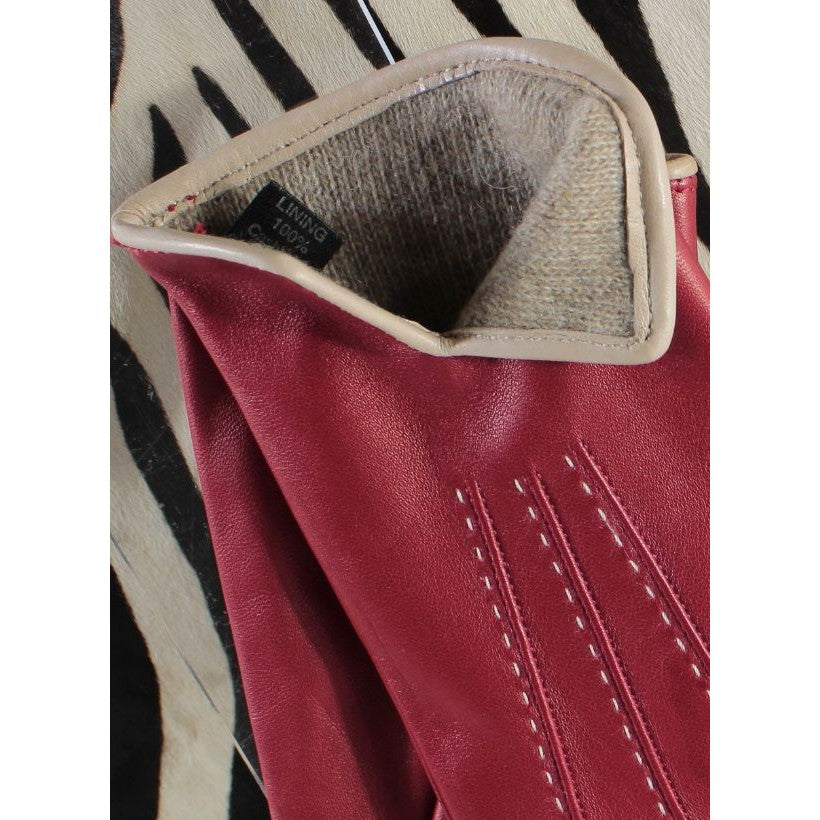 Audrey doublé Cachemire – Rouge Gucci & Détails Beige