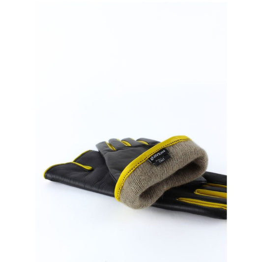 I-Glove Doublé Cachemire – Noir & Jaune
