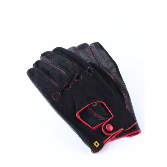 Lewis – Gants de conduite homme – Noir & Rouge