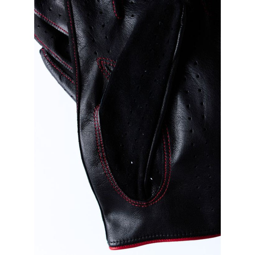 Lewis – Gants de conduite homme – Noir & Rouge