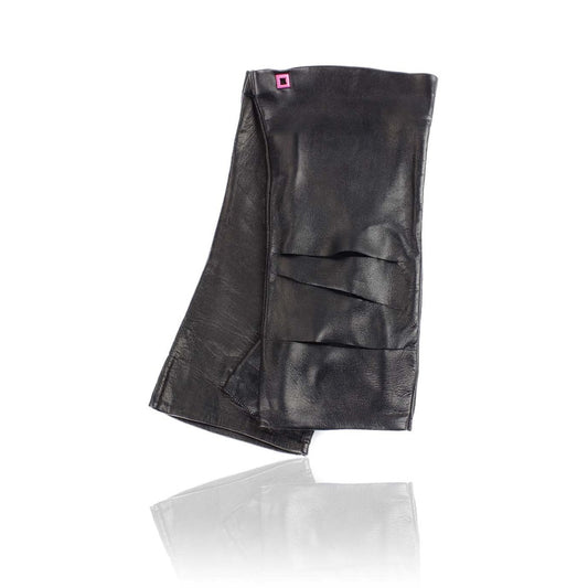 ⚫ POSH RIP Nude – Gants Sans Doigts en Cuir Noir