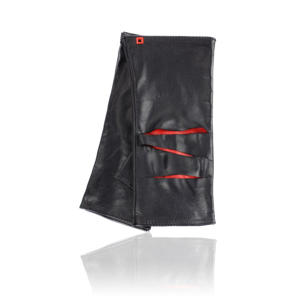 ⚡ POSH RIP – Gants Sans Doigts en Cuir avec Découpes et Couleur Contrastée