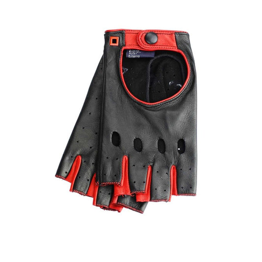 Cindy Fingerless Noir & Rouge