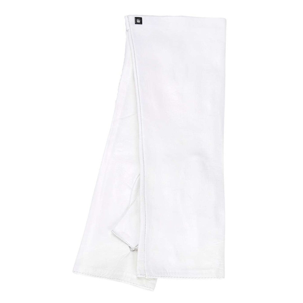 ⚪ POSH 6 – Gants Sans Doigts Extra-Longs en Cuir Blanc