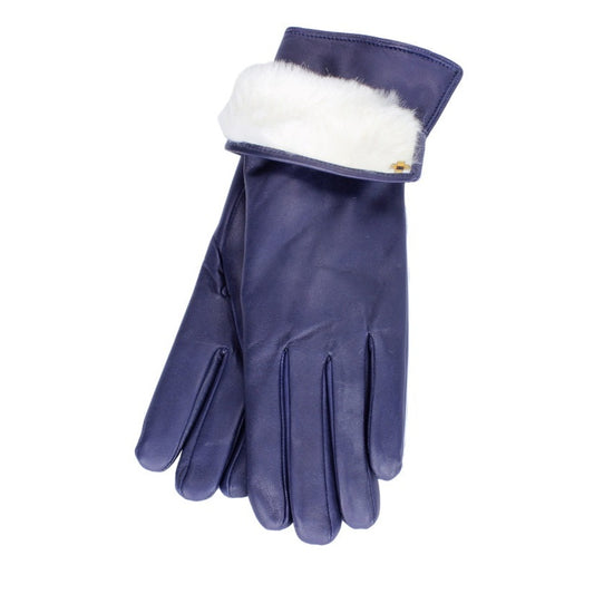 3PL Lapin Bleu Marine avec Fourrure Blanche