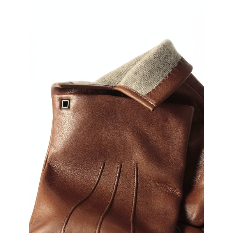 Gants en cuir homme 3C – Marron clair, foncé ou biscuit – Doublés cachemire