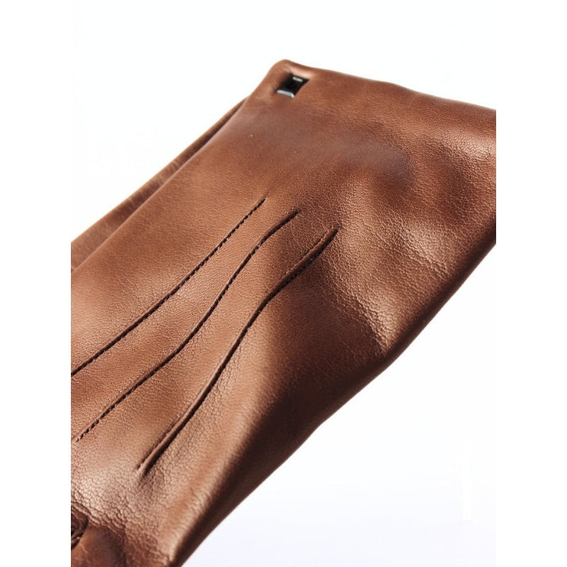 Gants en cuir homme 3C – Marron clair, foncé ou biscuit – Doublés cachemire