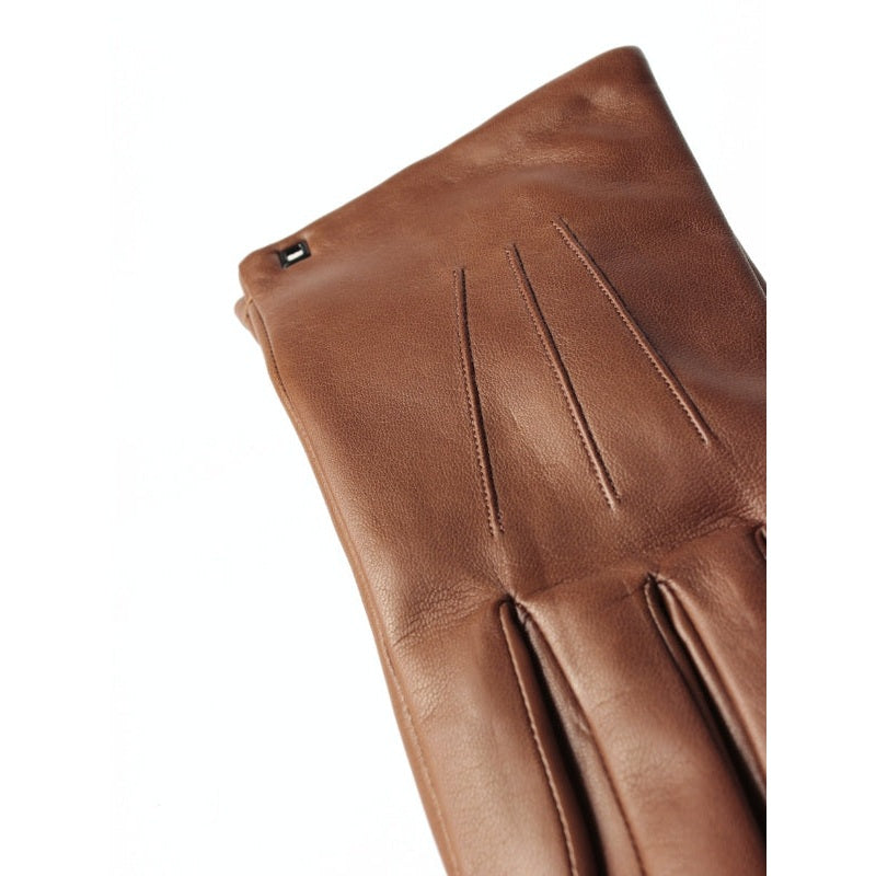 Gants en cuir homme 3C – Marron clair, foncé ou biscuit – Doublés cachemire