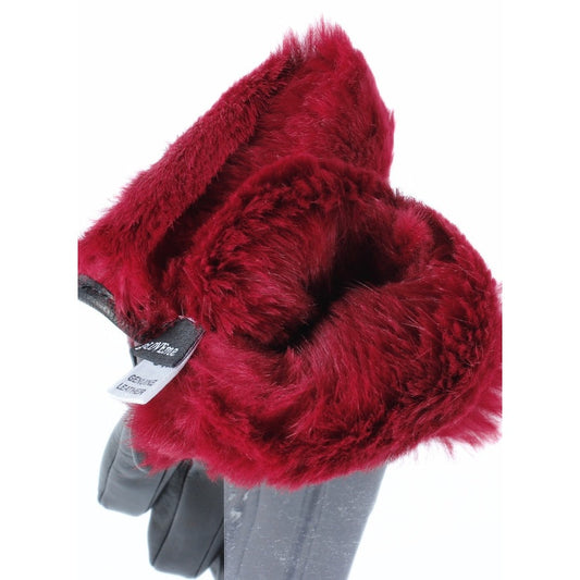 3PL Lapin Noir avec Fourrure Rouge Gucci