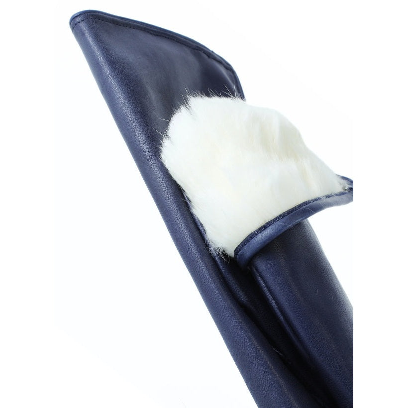 3PL Lapin Bleu Marine avec Fourrure Blanche