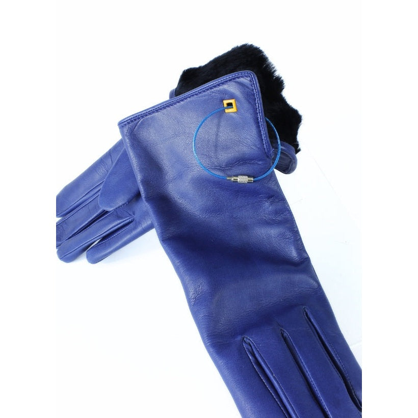 3PL Lapin Bleu Royal avec Fourrure Noire