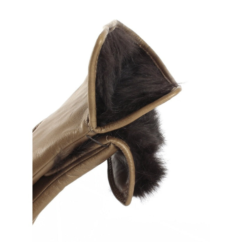 3PL Lapin Taupe avec Fourrure Marron