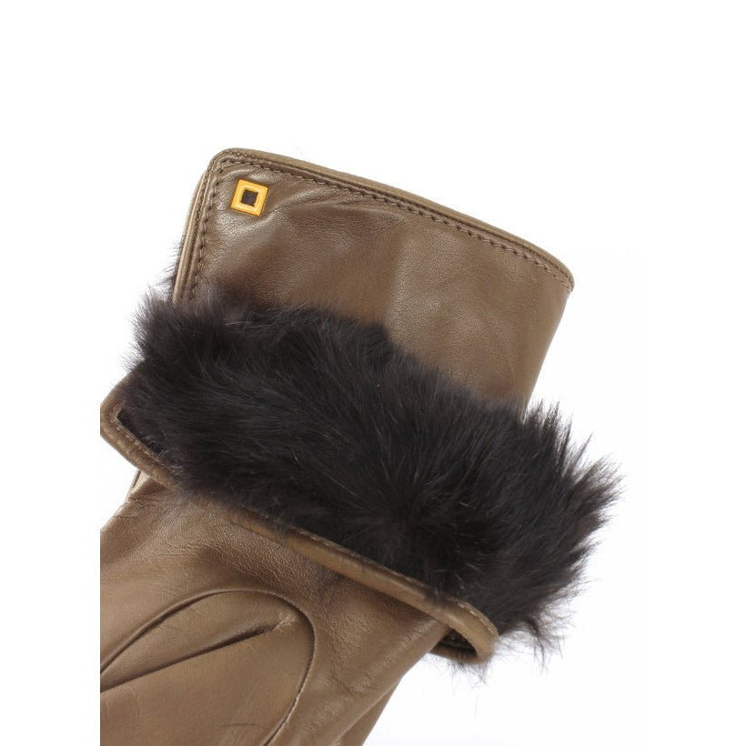 3PL Lapin Taupe avec Fourrure Marron