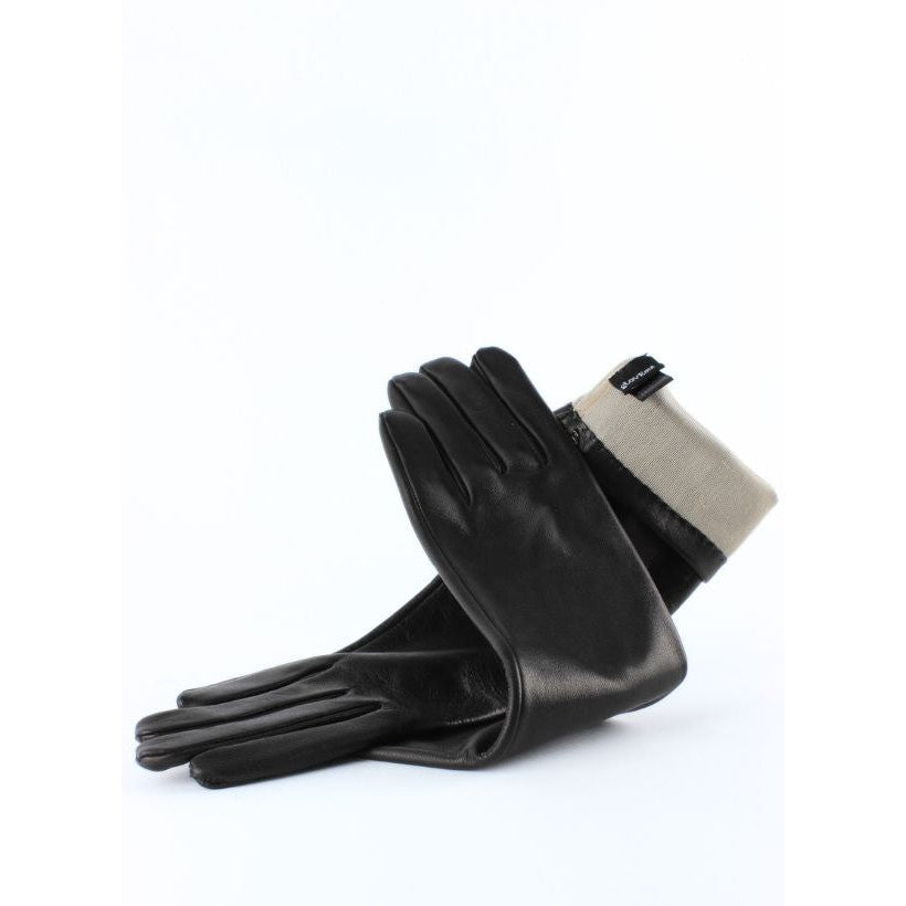 Noir Soie 6” – Gants longs femme doublés soie