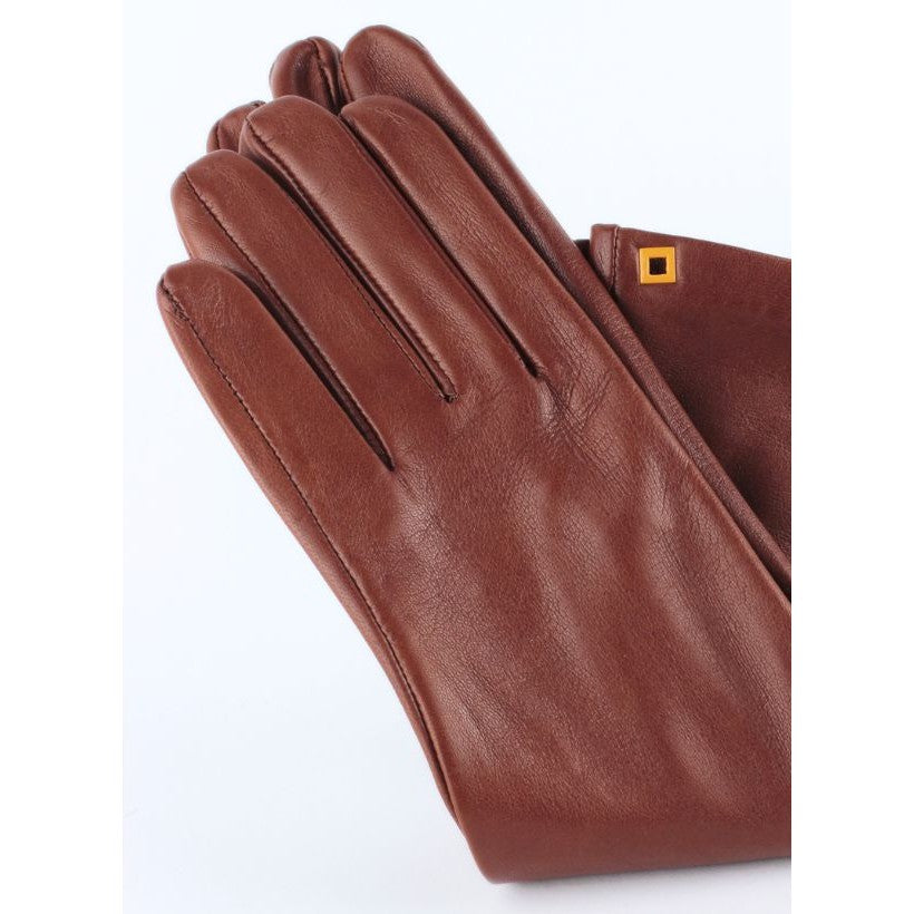 Gants longs femme 6” –  Tabac ou Marron Foncé – Doublés soie