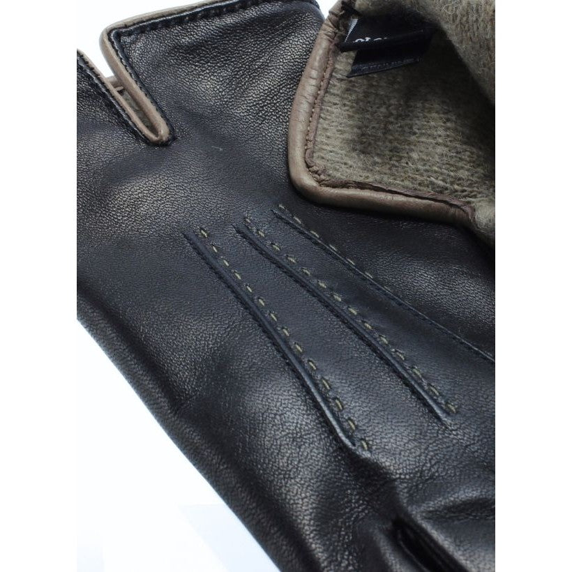 Audrey Doublé Cachemire – Noir & Détails Taupe