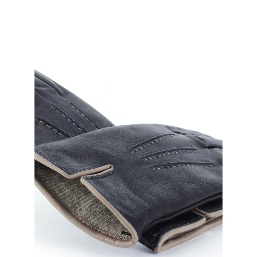 Audrey Doublé Cachemire – Noir & Détails Taupe