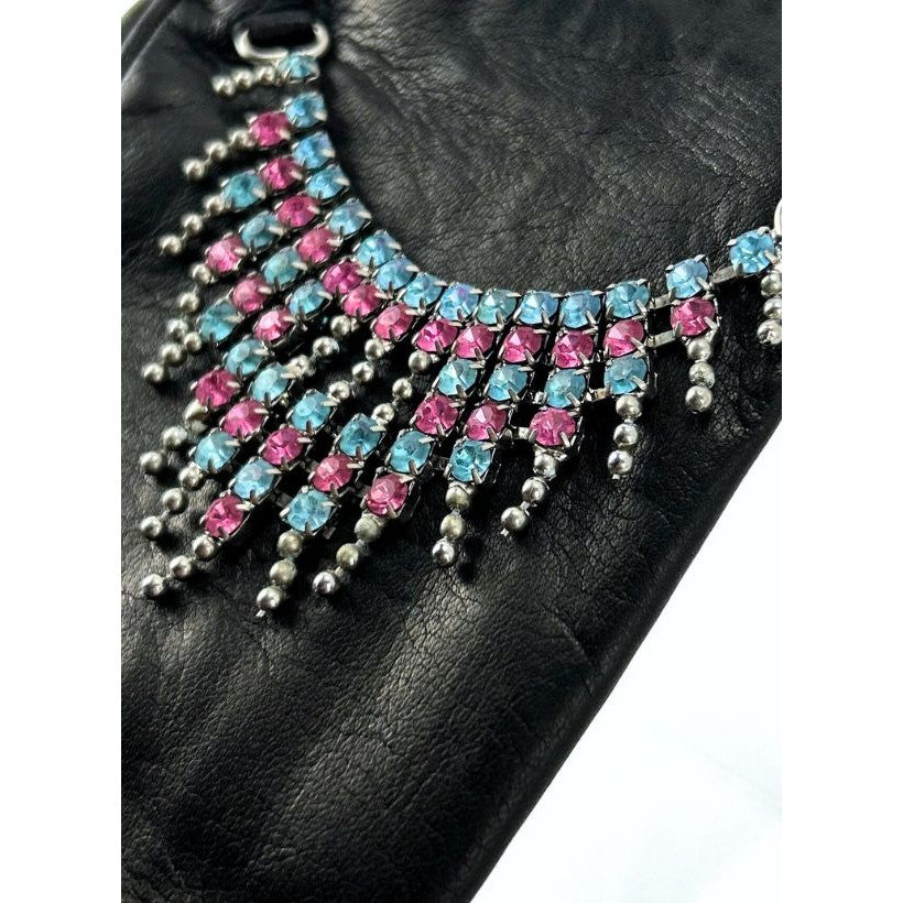 Bijou Anniversaire – Gants femme en cuir avec bijou, doublure soie, édition limitée 20 ans