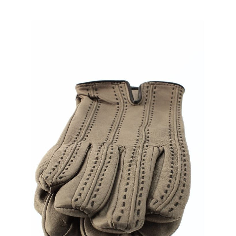 D46 Doublé Soie - Beige & Cuir | Taupe & Marron Foncé