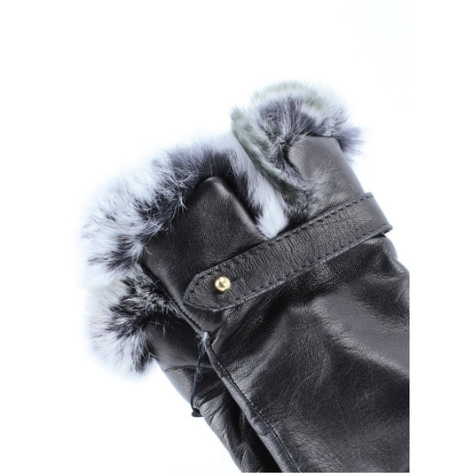 Dhalia Rex – Gants en cuir de luxe pour femme avec doublure cachemire et finition en fourrure Rex
