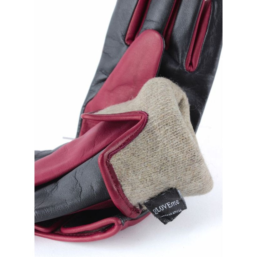 I-Glove Lady Doublé Cachemire – Rouge Gucci & Noir