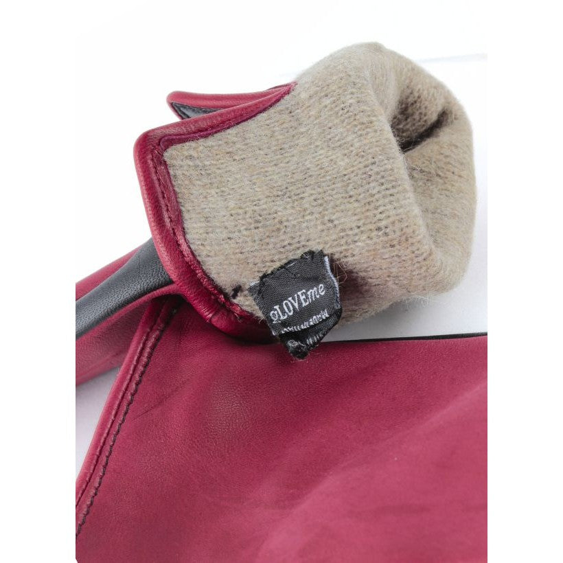 I-Glove Lady Doublé Cachemire – Rouge Gucci & Noir