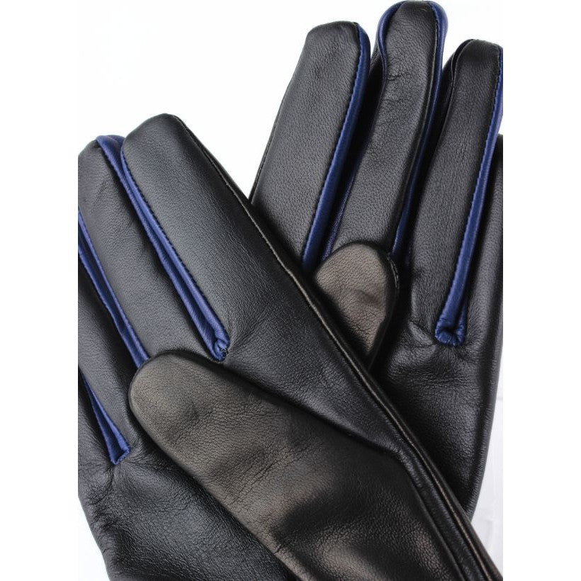 I-Glove Doublé Cachemire – Noir & Bleu Roi