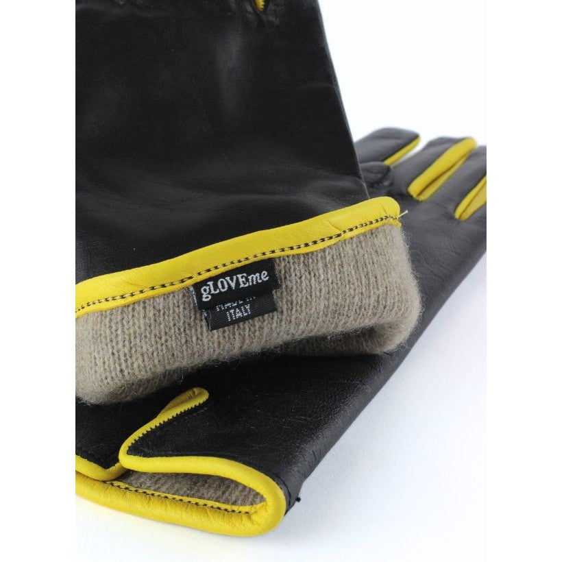 I-Glove Doublé Cachemire – Noir & Jaune