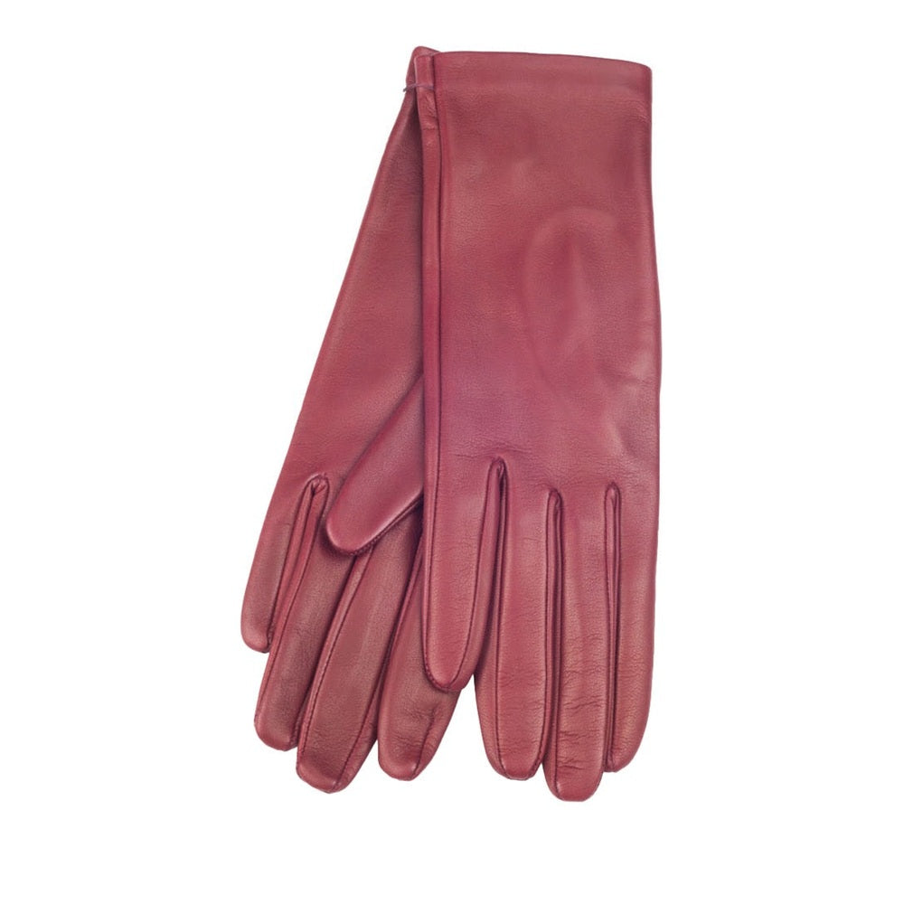 Piegolina – Gants en cuir rouges, doublure cachemire