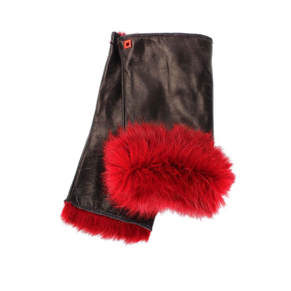 Posh Lapin – Noir & Fourrure Rouge Gucci