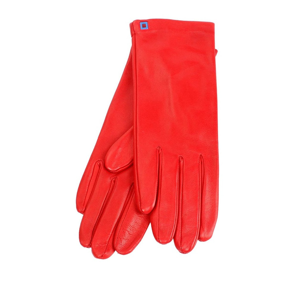Piegolina – Gants en cuir rouges, doublure cachemire