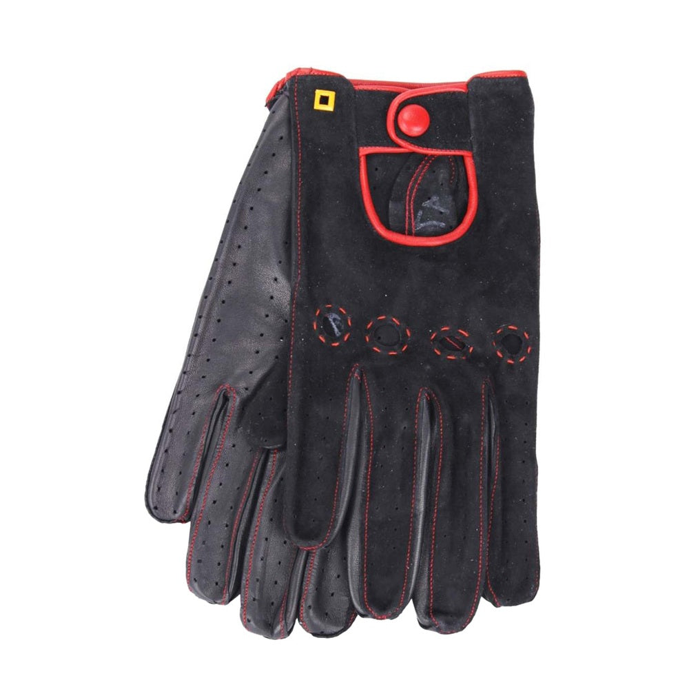 Lewis – Gants de conduite homme – Noir & Rouge