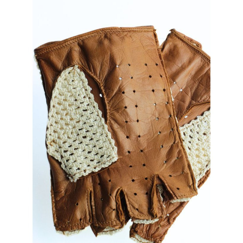 Mitaines Crochet Homme – Cuir & Coton