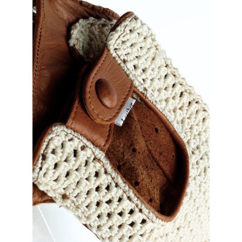 Mitaines Crochet Homme – Cuir & Coton