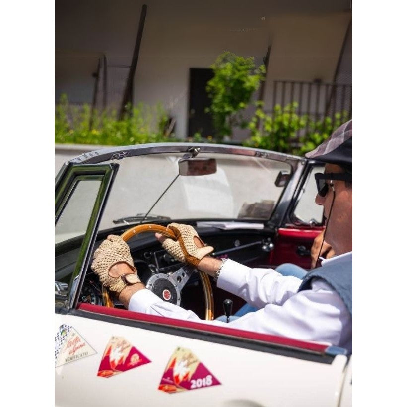 Mitaines Crochet Homme – Cuir & Coton