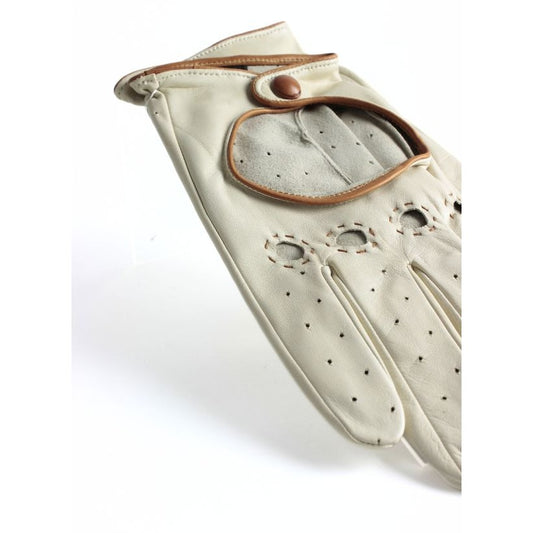 Micheal gants de conduit en cuir beige/cuir