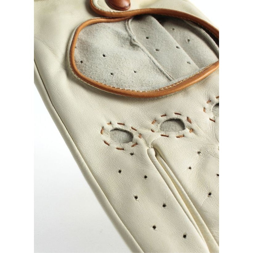 Micheal gants de conduit en cuir beige/cuir