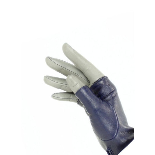 🔵 POSH Bleu Marine – Gants Sans Doigts en Cuir