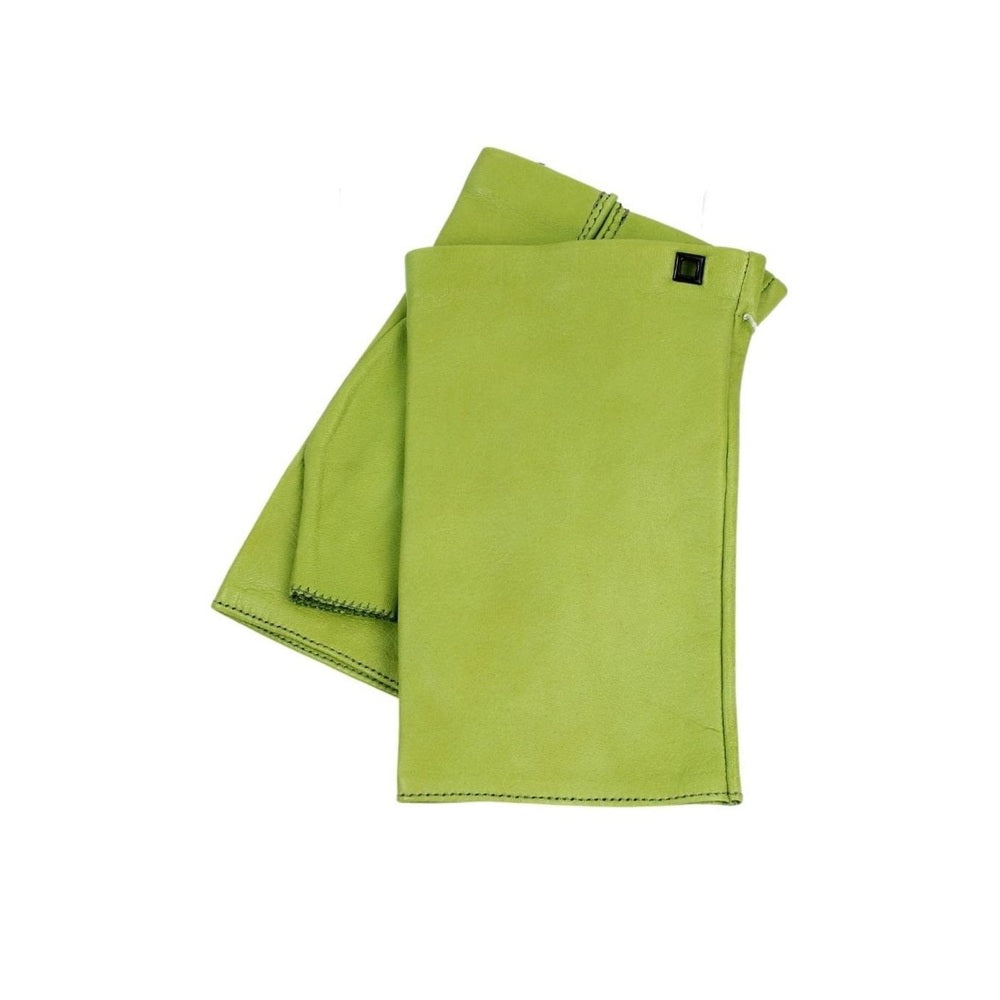 💚 POSH Vert Acide – Gants Sans Doigts en Cuir
