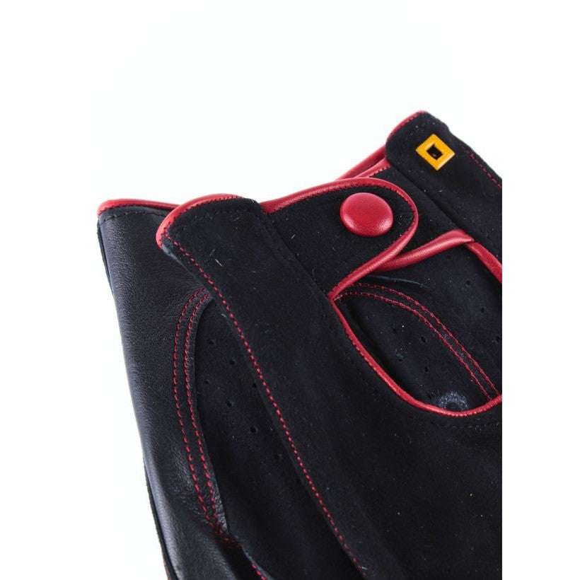 Lewis – Gants de conduite homme – Noir & Rouge