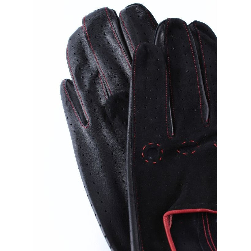 Lewis – Gants de conduite homme – Noir & Rouge
