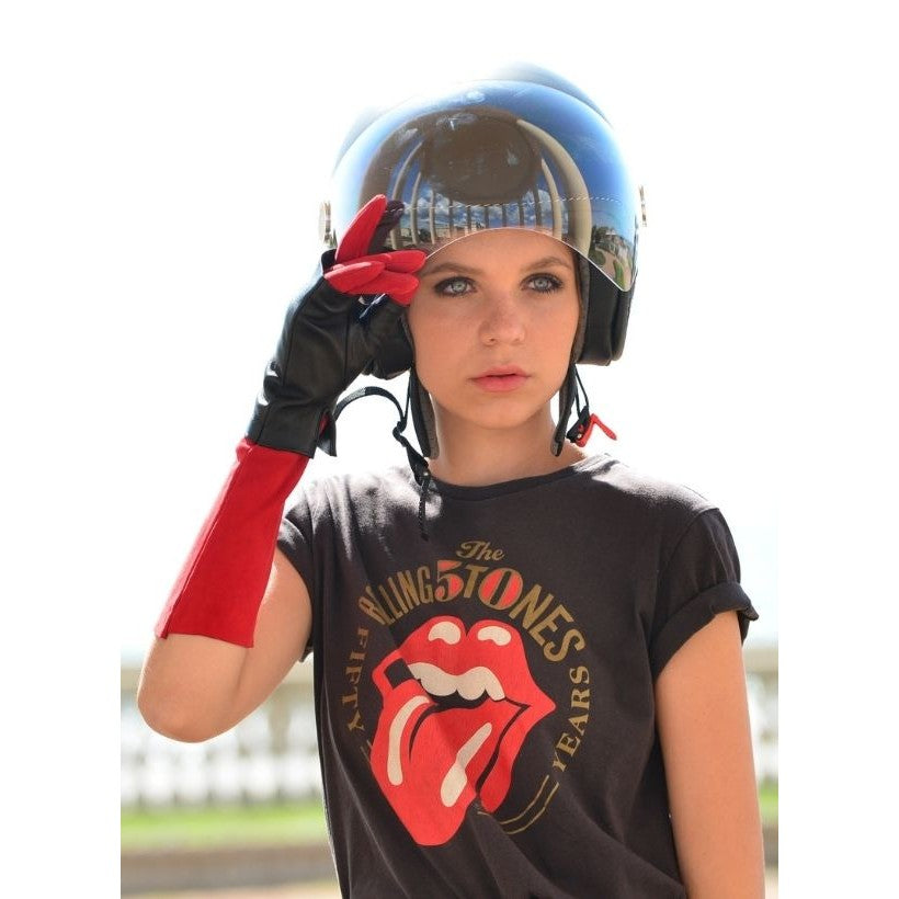 🖤 POSH Noir – Gants Sans Doigts en Cuir